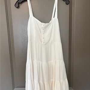 Forever 21 White Buttoned Mini Dress